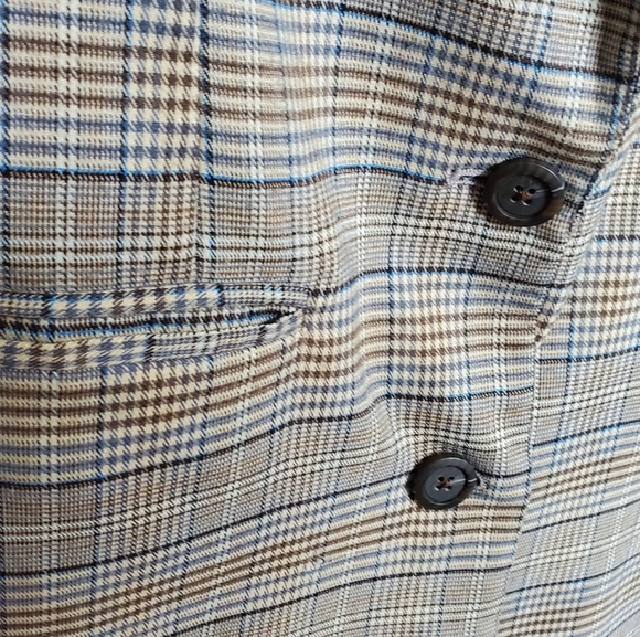 BB Dakota Heather's Plaid Boyfriend Blazer - XS - Picture 7 of 11